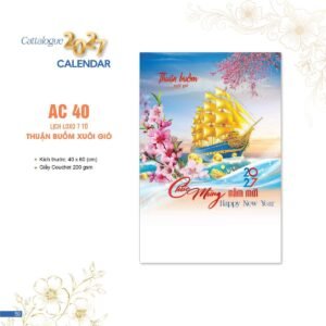 Lịch Bloc 2027 AC Mẫu AC40 - Thuận Buồm Xuôi Gió (40 x 60 cm) Cung Cấp Lịch Tết Doanh Nghiệp Hà Nội in logo doanh nghiệp quà tặng Tết tại Quà Tặng Miền Bắc