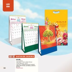 Lịch Để Bàn 2027 AH Mẫu AH48 (11  x  18 cm) Cung Cấp Lịch Tết Doanh Nghiệp Hà Nội in logo doanh nghiệp quà tặng Tết tại Quà Tặng Miền Bắc