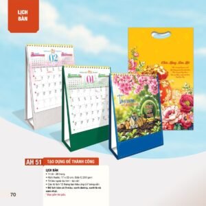 Lịch Để Bàn 2027 AH Mẫu AH51 (12  x  18 cm) Cung Cấp Lịch Tết Doanh Nghiệp Hà Nội in logo doanh nghiệp quà tặng Tết tại Quà Tặng Miền Bắc