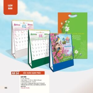 Lịch Để Bàn 2027 AH Mẫu AH64 (12  x  18 cm) Cung Cấp Lịch Tết Doanh Nghiệp Hà Nội in logo doanh nghiệp quà tặng Tết tại Quà Tặng Miền Bắc