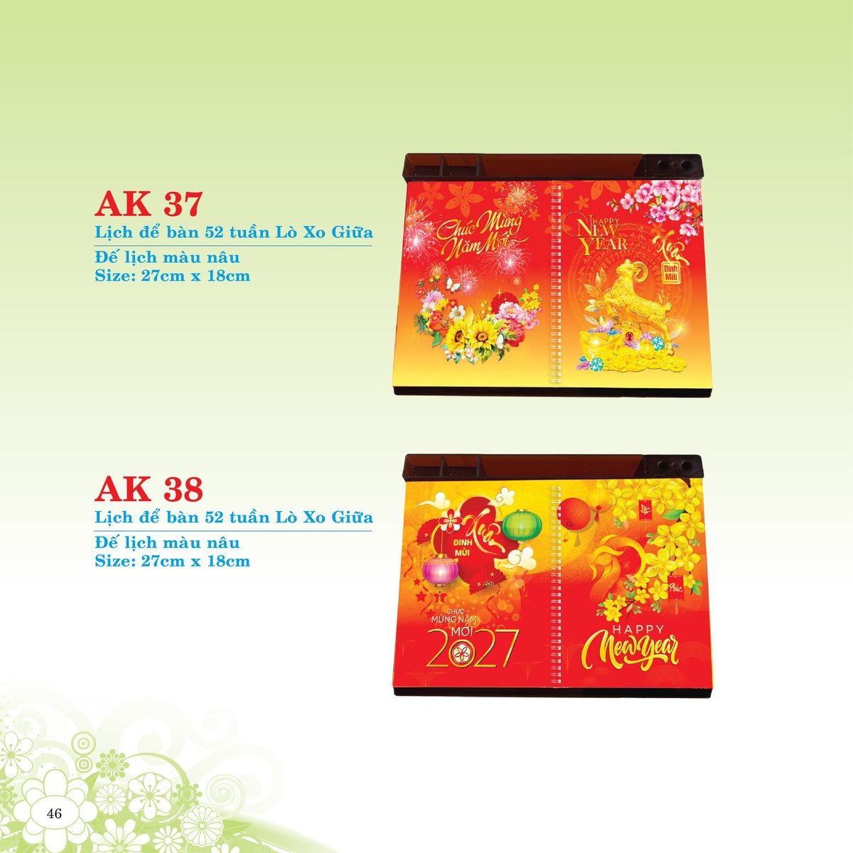 Lịch Để Bàn 2027 AK Mẫu AK37 (16 x 24 cm) Cung Cấp Lịch Tết Doanh Nghiệp Hà Nội Lịch Để Bàn 2027 AK Mẫu AK37 (16 x 24 cm) Cung Cấp Lịch Tết Doanh Nghiệp Hà Nội in logo doanh nghiệp quà tặng Tết tại Quà Tặng Miền Bắc