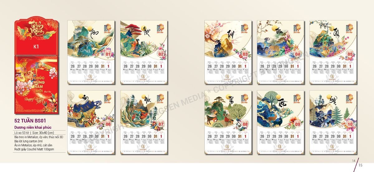Lịch Bloc Siêu Cực Đại 2027 BS08 Cung Cấp Lịch Tết Doanh Nghiệp Hà Nội