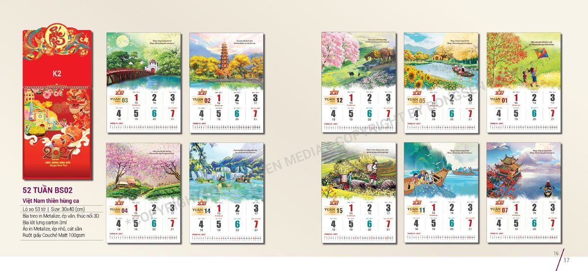 Lịch Bloc Siêu Cực Đại 2027 BS09 Cung Cấp Lịch Tết Doanh Nghiệp Hà Nội