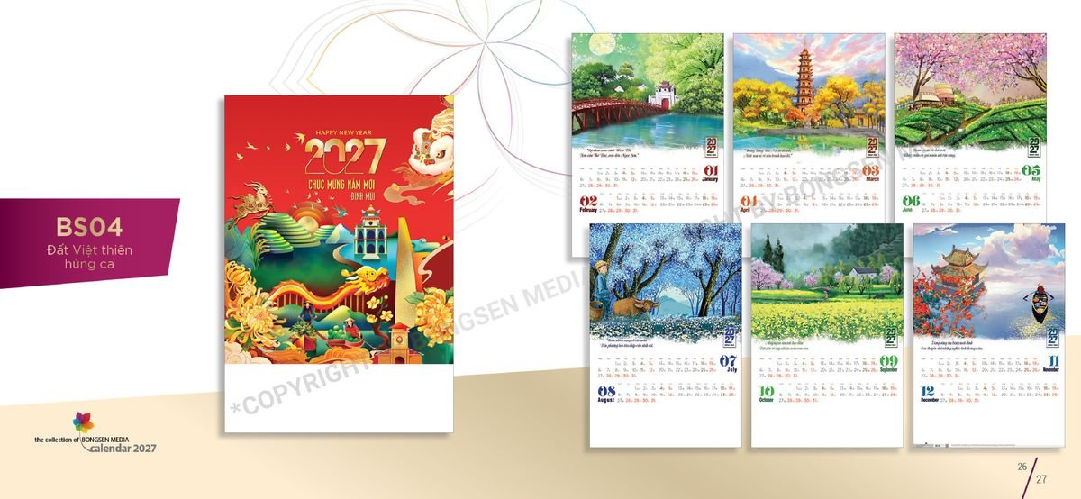 Lịch Bloc Siêu Cực Đại 2027 BS14 Cung Cấp Lịch Tết Doanh Nghiệp Hà Nội