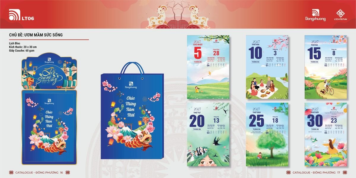 Lịch Bloc ĐP 2027 DP07 Cung Cấp Lịch Tết Doanh Nghiệp Hà Nội
