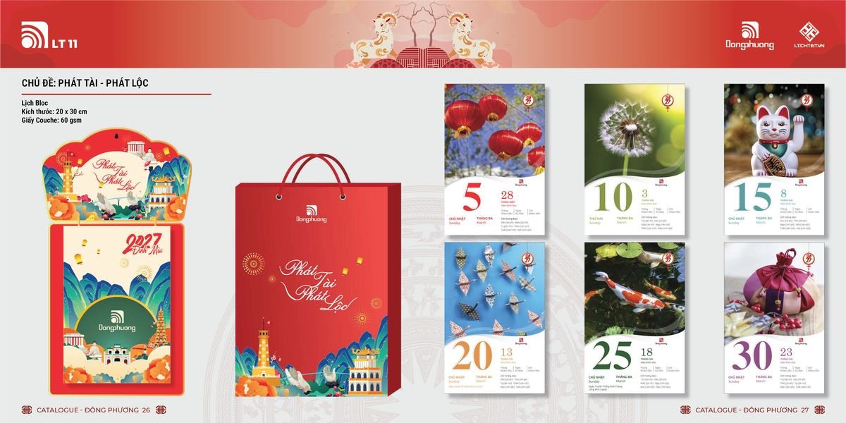 Lịch Bloc ĐP 2027 DP12 Cung Cấp Lịch Tết Doanh Nghiệp Hà Nội