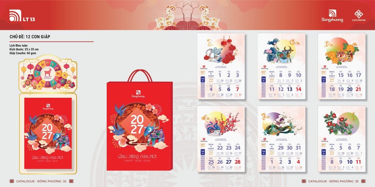 Lịch Bloc ĐP 2027 DP15 Cung Cấp Lịch Tết Doanh Nghiệp Hà Nội