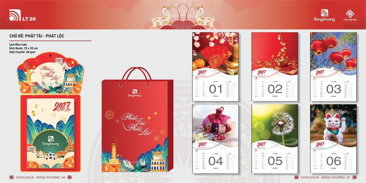 Lịch Bloc ĐP 2027 DP22 Cung Cấp Lịch Tết Doanh Nghiệp Hà Nội