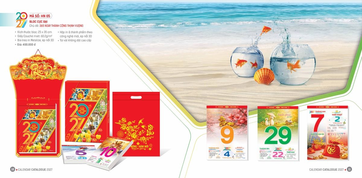 Lịch Bloc Hoa Niên 2027 ĐP DPHN04 Cung Cấp Lịch Tết Doanh Nghiệp Hà Nội