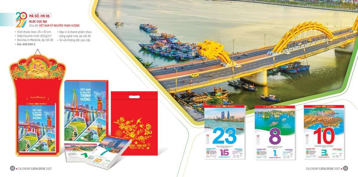 Lịch Bloc Hoa Niên 2027 ĐP DPHN05 Cung Cấp Lịch Tết Doanh Nghiệp Hà Nội