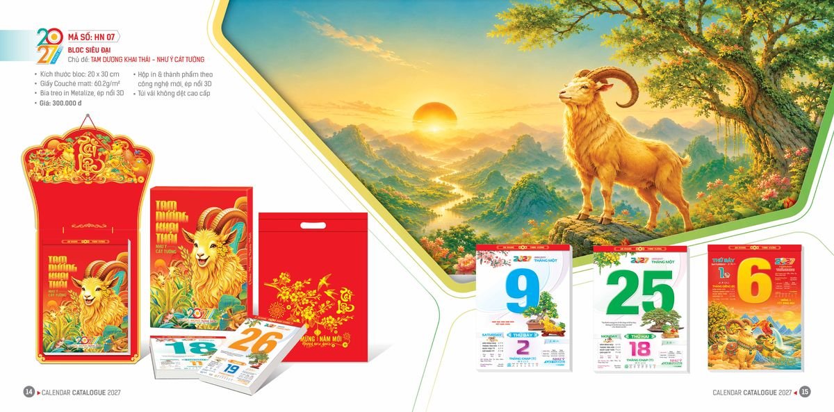 Lịch Bloc Hoa Niên 2027 ĐP DPHN06 Cung Cấp Lịch Tết Doanh Nghiệp Hà Nội