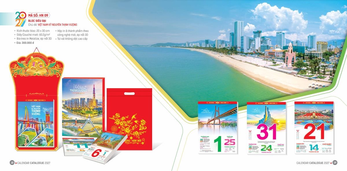 Lịch Bloc Hoa Niên 2027 ĐP DPHN08 Cung Cấp Lịch Tết Doanh Nghiệp Hà Nội