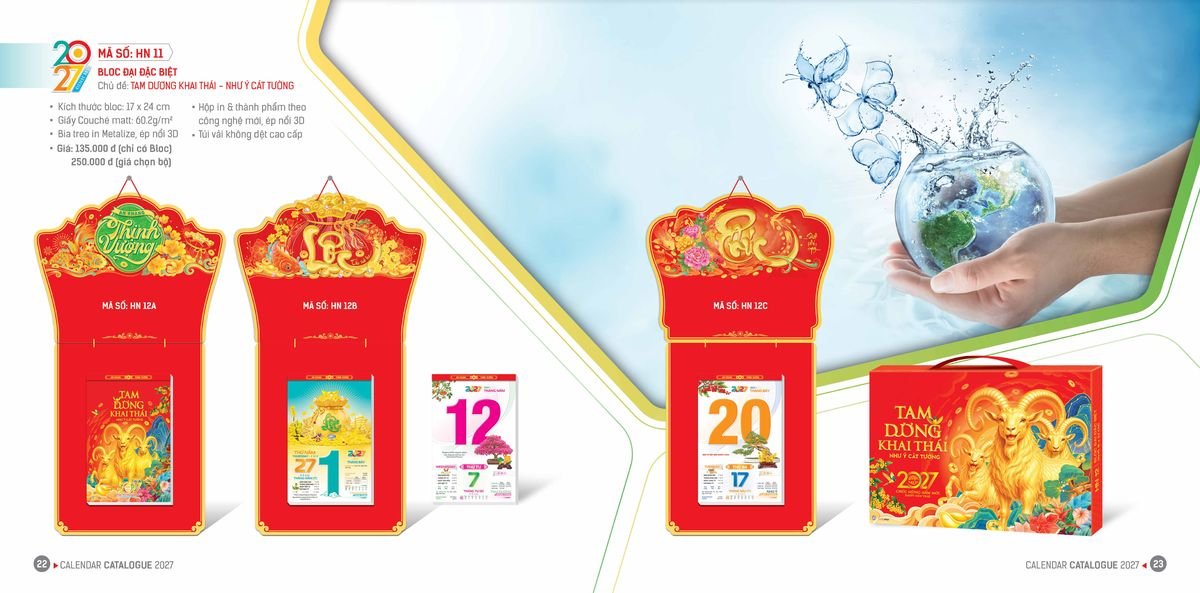 Lịch Bloc Hoa Niên 2027 ĐP DPHN10 Cung Cấp Lịch Tết Doanh Nghiệp Hà Nội