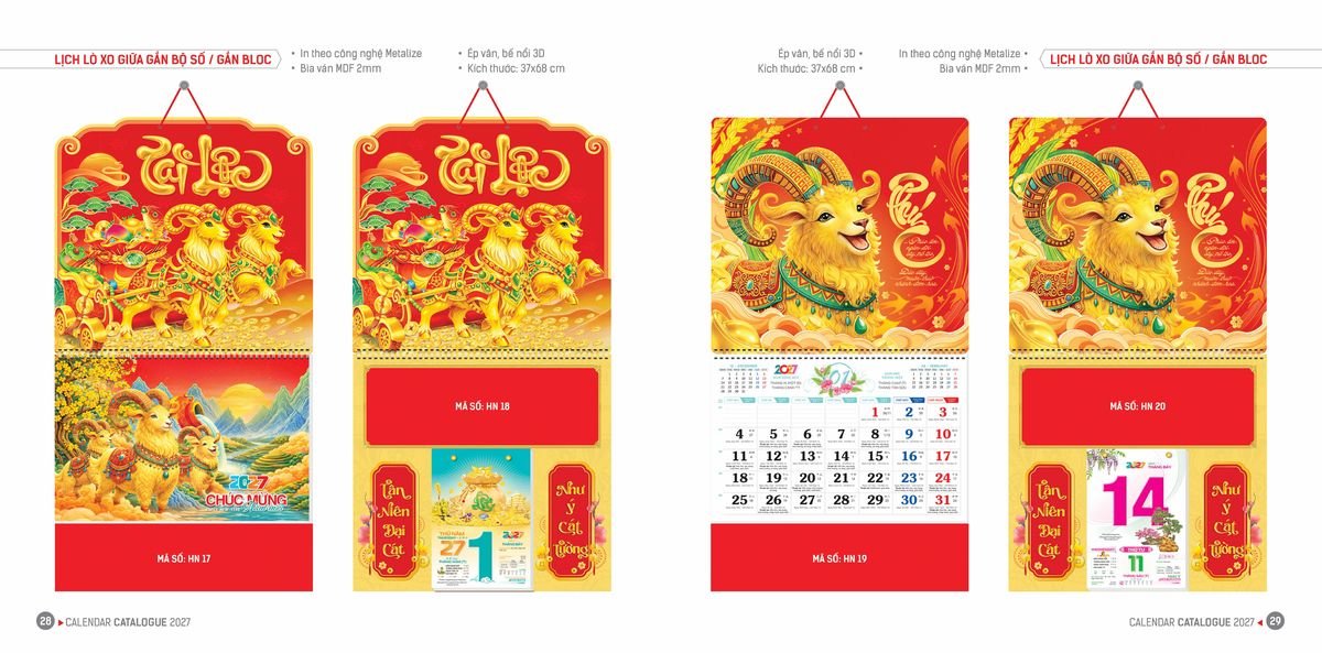 Lịch Bloc Hoa Niên 2027 ĐP DPHN13 Cung Cấp Lịch Tết Doanh Nghiệp Hà Nội
