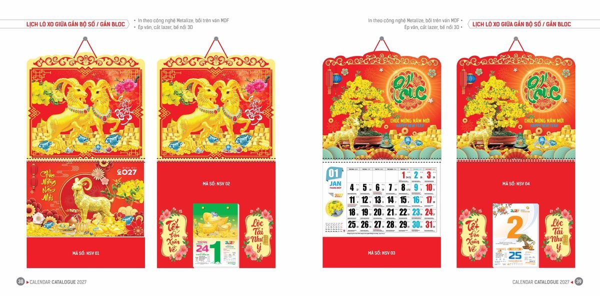 Lịch Bloc Hoa Niên 2027 ĐP DPHN18 Cung Cấp Lịch Tết Doanh Nghiệp Hà Nội