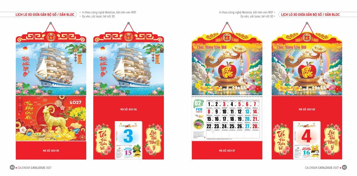 Lịch Bloc Hoa Niên 2027 ĐP DPHN19 Cung Cấp Lịch Tết Doanh Nghiệp Hà Nội