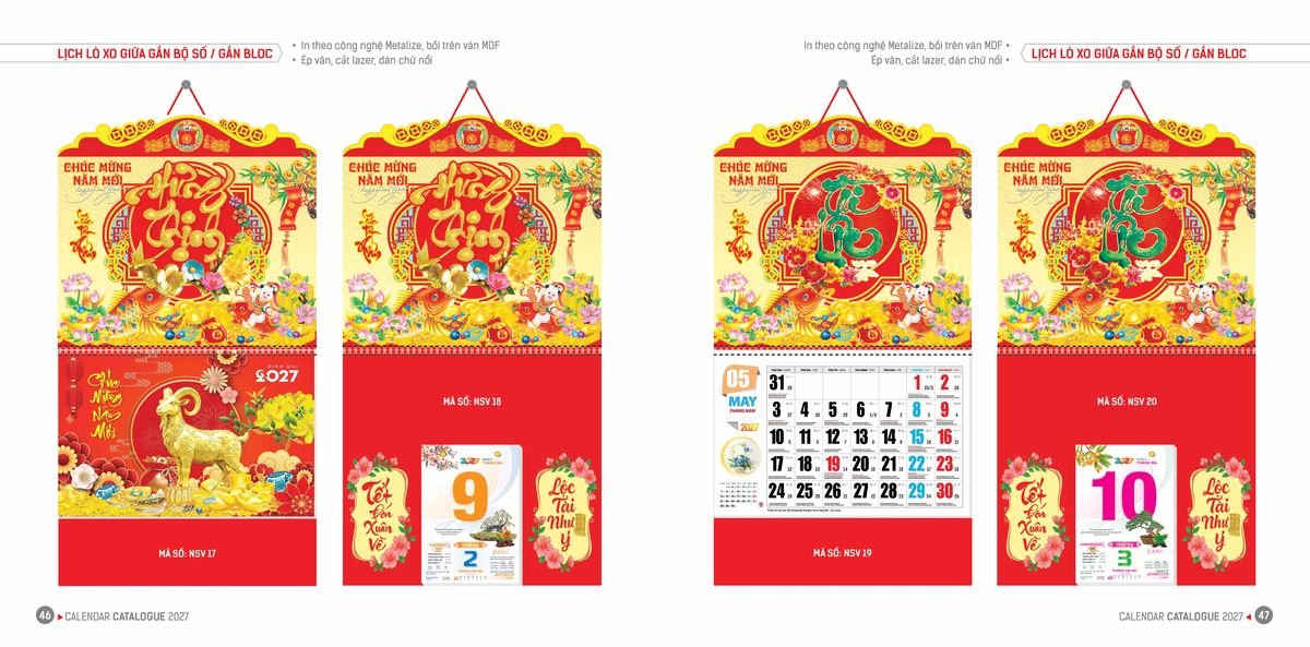 Lịch Bloc Hoa Niên 2027 ĐP DPHN22 Cung Cấp Lịch Tết Doanh Nghiệp Hà Nội