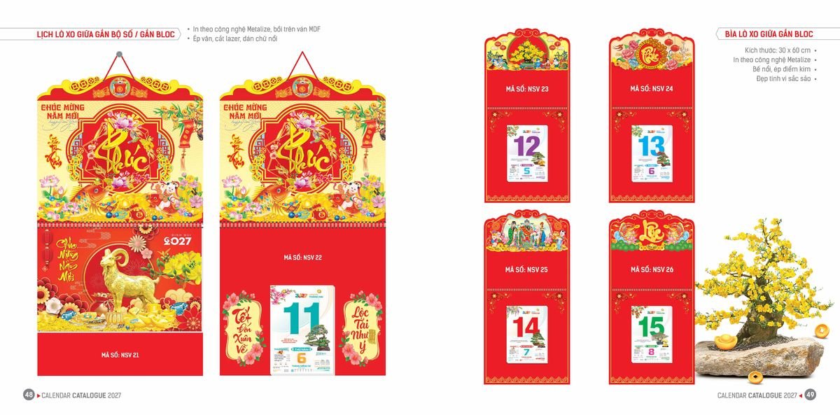 Lịch Bloc Hoa Niên 2027 ĐP DPHN23 Cung Cấp Lịch Tết Doanh Nghiệp Hà Nội