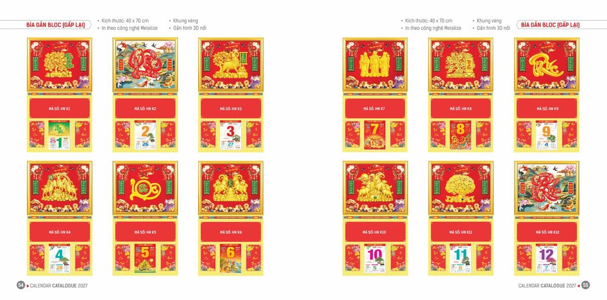 Lịch Bloc Hoa Niên 2027 ĐP DPHN26 Cung Cấp Lịch Tết Doanh Nghiệp Hà Nội