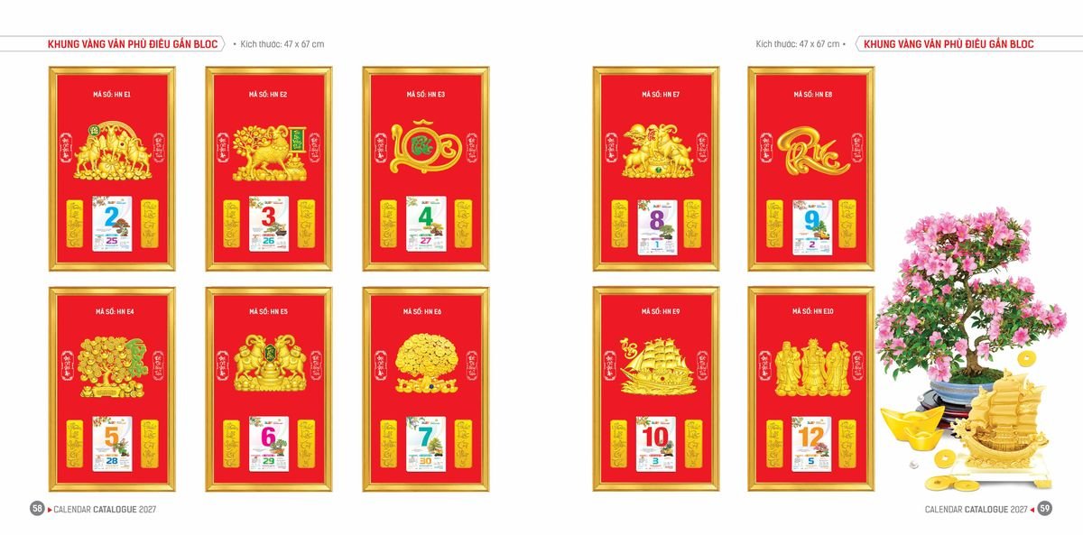 Lịch Bloc Hoa Niên 2027 ĐP DPHN28 Cung Cấp Lịch Tết Doanh Nghiệp Hà Nội