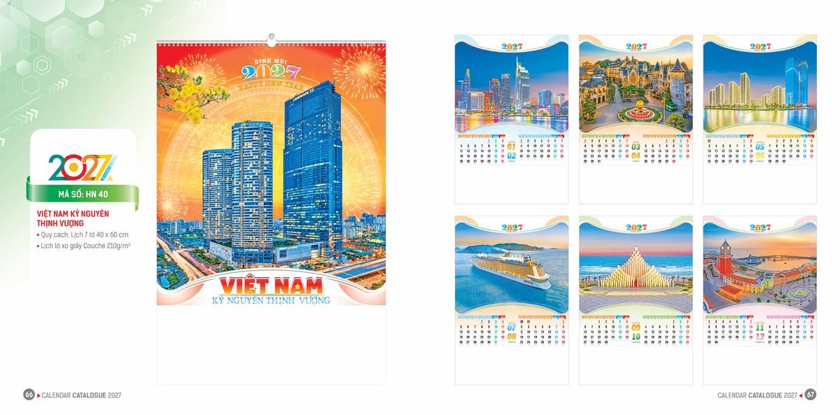 Lịch Bloc Hoa Niên 2027 ĐP DPHN32 Cung Cấp Lịch Tết Doanh Nghiệp Hà Nội
