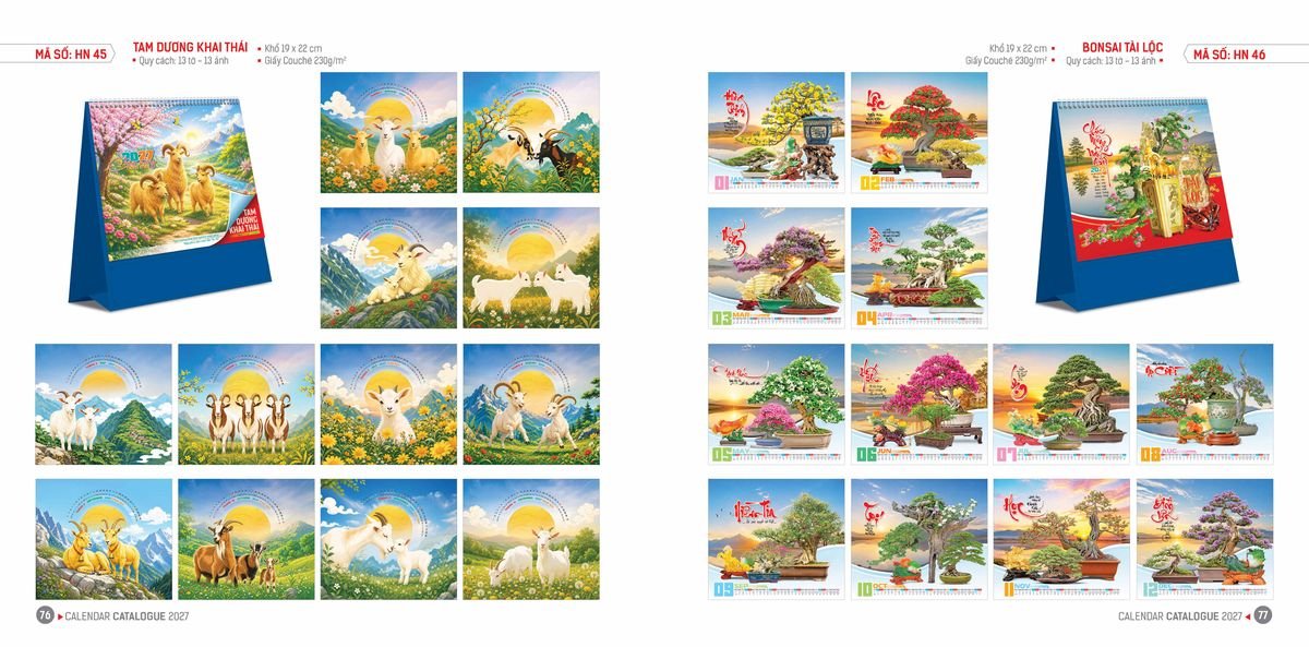 Lịch Bloc Hoa Niên 2027 ĐP DPHN37 Cung Cấp Lịch Tết Doanh Nghiệp Hà Nội