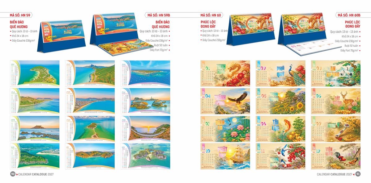 Lịch Bloc Hoa Niên 2027 ĐP DPHN44 Cung Cấp Lịch Tết Doanh Nghiệp Hà Nội