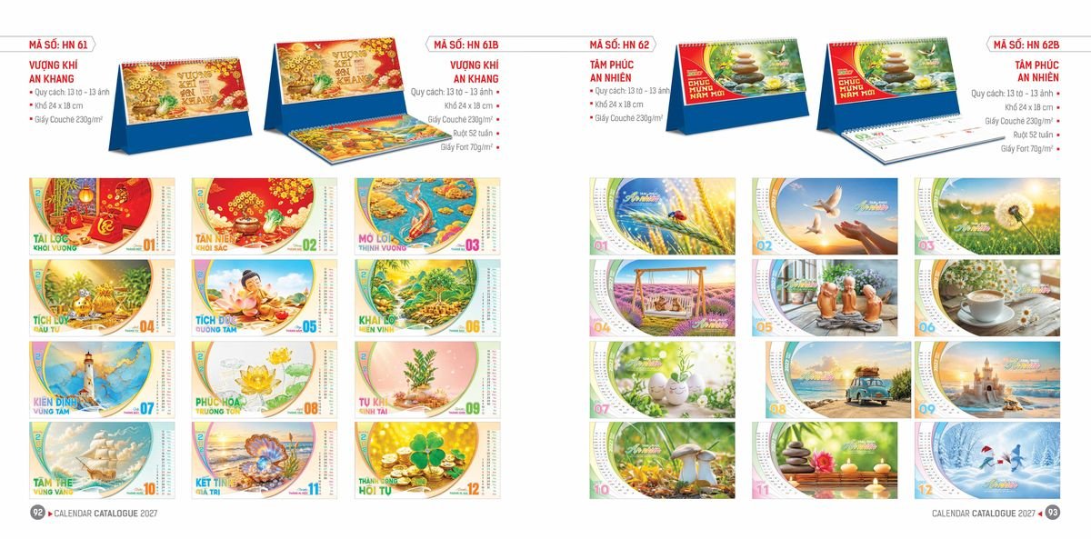 Lịch Bloc Hoa Niên 2027 ĐP DPHN45 Cung Cấp Lịch Tết Doanh Nghiệp Hà Nội