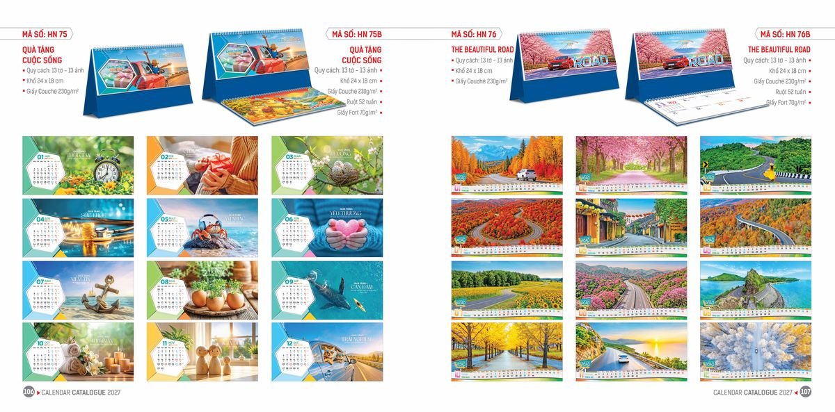 Lịch Bloc Hoa Niên 2027 ĐP DPHN52 Cung Cấp Lịch Tết Doanh Nghiệp Hà Nội