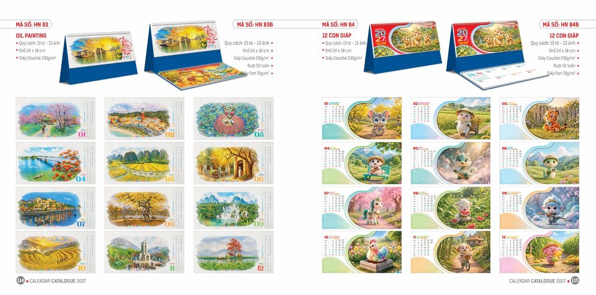 Lịch Bloc Hoa Niên 2027 ĐP DPHN56 Cung Cấp Lịch Tết Doanh Nghiệp Hà Nội