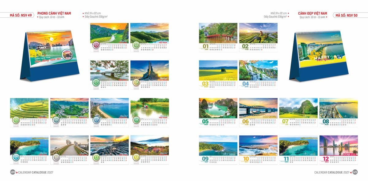Lịch Bloc Hoa Niên 2027 ĐP DPHN59 Cung Cấp Lịch Tết Doanh Nghiệp Hà Nội