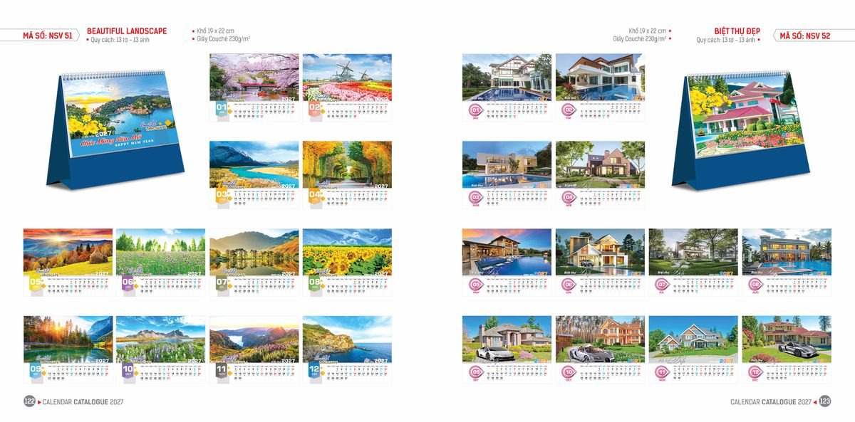 Lịch Bloc Hoa Niên 2027 ĐP DPHN60 Cung Cấp Lịch Tết Doanh Nghiệp Hà Nội