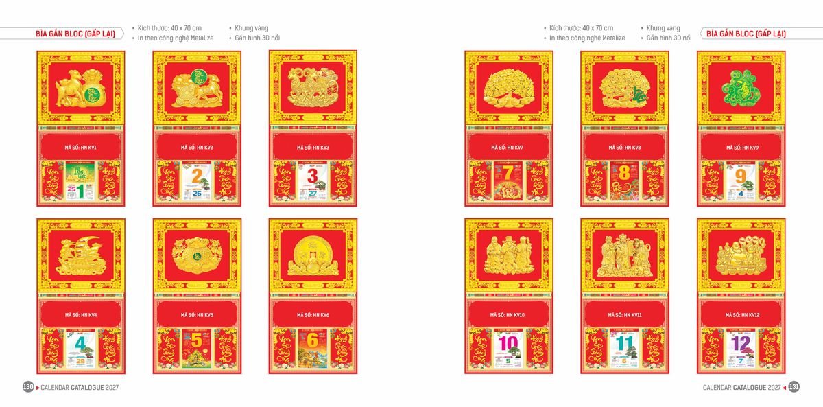 Lịch Bloc Hoa Niên 2027 ĐP DPHN64 Cung Cấp Lịch Tết Doanh Nghiệp Hà Nội