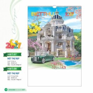 Lịch Treo Tường Lò Xo 2027 HBT Mẫu HBT07 (40 x 60cm) Cung Cấp Lịch Tết Doanh Nghiệp Hà Nội in logo doanh nghiệp quà tặng Tết tại Quà Tặng Miền Bắc