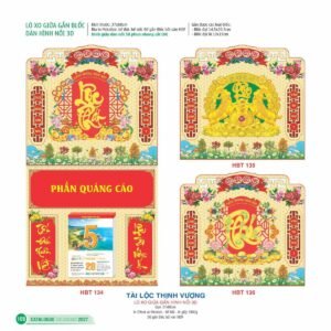 Lịch Treo Tường Lò Xo 2027 HBT Mẫu HBT134 (37 x 68cm) Cung Cấp Lịch Tết Doanh Nghiệp Hà Nội in logo doanh nghiệp quà tặng Tết tại Quà Tặng Miền Bắc