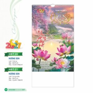 Lịch Treo Tường Lò Xo 2027 HBT Mẫu HBT20 (36 x 70cm) Cung Cấp Lịch Tết Doanh Nghiệp Hà Nội in logo doanh nghiệp quà tặng Tết tại Quà Tặng Miền Bắc