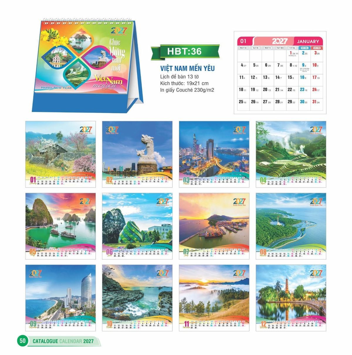 Lịch Để Bàn 2027 HBT Mẫu HBT37 (19 x 21cm) Cung Cấp Lịch Tết Doanh Nghiệp Hà Nội Lịch Để Bàn 2027 HBT Mẫu HBT37 (19 x 21cm) Cung Cấp Lịch Tết Doanh Nghiệp Hà Nội in logo doanh nghiệp quà tặng Tết tại Quà Tặng Miền Bắc