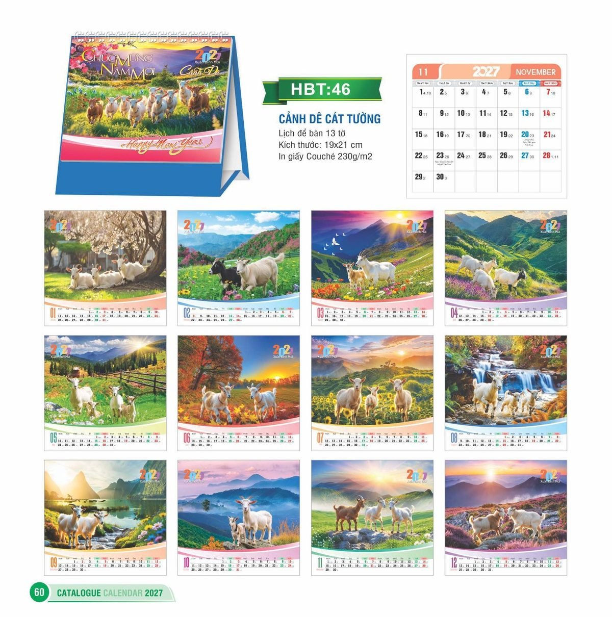 Lịch Để Bàn 2027 HBT Mẫu HBT47 (19 x 21cm) Cung Cấp Lịch Tết Doanh Nghiệp Hà Nội Lịch Để Bàn 2027 HBT Mẫu HBT47 (19 x 21cm) Cung Cấp Lịch Tết Doanh Nghiệp Hà Nội in logo doanh nghiệp quà tặng Tết tại Quà Tặng Miền Bắc