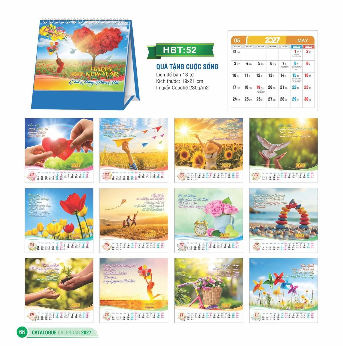 Lịch Để Bàn 2027 HBT Mẫu HBT52 (19 x 21cm) Cung Cấp Lịch Tết Doanh Nghiệp Hà Nội Lịch Để Bàn 2027 HBT Mẫu HBT52 (19 x 21cm) Cung Cấp Lịch Tết Doanh Nghiệp Hà Nội in logo doanh nghiệp quà tặng Tết tại Quà Tặng Miền Bắc