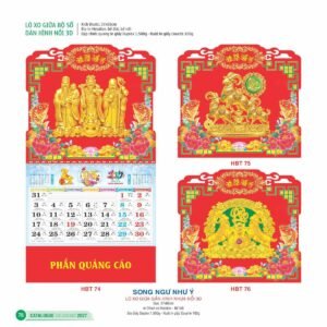 Lịch Treo Tường Lò Xo 2027 HBT Mẫu HBT79 (25  x  26 cm) Cung Cấp Lịch Tết Doanh Nghiệp Hà Nội in logo doanh nghiệp quà tặng Tết tại Quà Tặng Miền Bắc