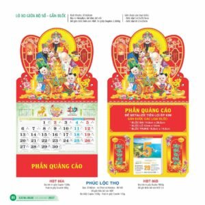 Lịch Treo Tường Lò Xo 2027 HBT Mẫu HBT87B (37 x 68cm) Cung Cấp Lịch Tết Doanh Nghiệp Hà Nội in logo doanh nghiệp quà tặng Tết tại Quà Tặng Miền Bắc