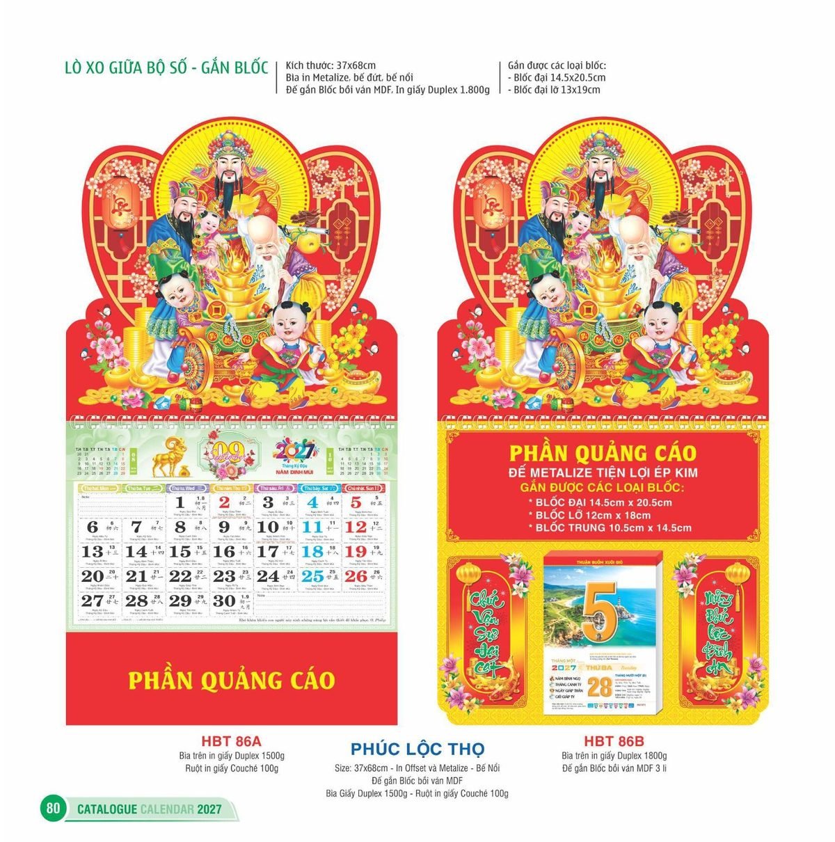 Lịch Treo Tường Lò Xo 2027 HBT Mẫu HBT87B (37 x 68cm) Cung Cấp Lịch Tết Doanh Nghiệp Hà Nội Lịch Treo Tường Lò Xo 2027 HBT Mẫu HBT87B (37 x 68cm) Cung Cấp Lịch Tết Doanh Nghiệp Hà Nội in logo doanh nghiệp quà tặng Tết tại Quà Tặng Miền Bắc