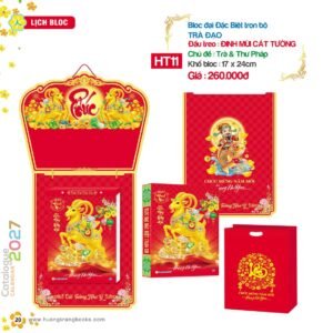 Lịch Bloc Đại Đặc Biệt 2027 HT Mẫu HT11 - Cát Tường Như Ý (17 x 24cm) Cung Cấp Lịch Tết Doanh Nghiệp Hà Nội in logo doanh nghiệp quà tặng Tết tại Quà Tặng Miền Bắc