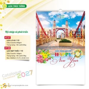 Lịch Treo Tường 2027 HT Mẫu HT37 (40 x 60cm) Cung Cấp Lịch Tết Doanh Nghiệp Hà Nội in logo doanh nghiệp quà tặng Tết tại Quà Tặng Miền Bắc