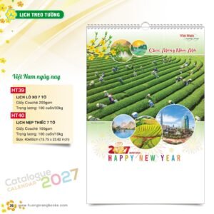 Lịch Treo Tường 2027 HT Mẫu HT39 (40 x 60cm) Cung Cấp Lịch Tết Doanh Nghiệp Hà Nội in logo doanh nghiệp quà tặng Tết tại Quà Tặng Miền Bắc