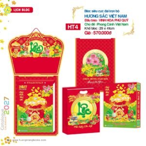 Lịch Bloc Siêu Cực Đại 2027 HT Mẫu HT4 - Hương Sắc Việt Nam (29 x 41cm) Cung Cấp Lịch Tết Doanh Nghiệp Hà Nội in logo doanh nghiệp quà tặng Tết tại Quà Tặng Miền Bắc