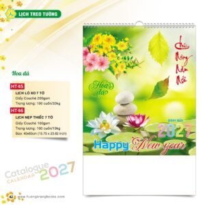 Lịch Treo Tường 2027 HT Mẫu HT45 (40 x 60cm) Cung Cấp Lịch Tết Doanh Nghiệp Hà Nội in logo doanh nghiệp quà tặng Tết tại Quà Tặng Miền Bắc