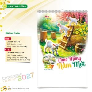 Lịch Treo Tường 2027 HT Mẫu HT51 (40 x 60cm) Cung Cấp Lịch Tết Doanh Nghiệp Hà Nội in logo doanh nghiệp quà tặng Tết tại Quà Tặng Miền Bắc