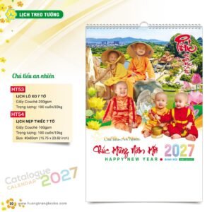 Lịch Treo Tường 2027 HT Mẫu HT53 (40 x 60cm) Cung Cấp Lịch Tết Doanh Nghiệp Hà Nội in logo doanh nghiệp quà tặng Tết tại Quà Tặng Miền Bắc