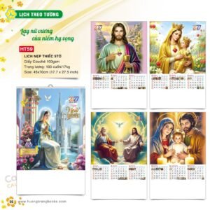 Lịch Treo Tường Nẹp Thiếc 2027 HT Mẫu HT59 (45 x 70cm) Cung Cấp Lịch Tết Doanh Nghiệp Hà Nội in logo doanh nghiệp quà tặng Tết tại Quà Tặng Miền Bắc